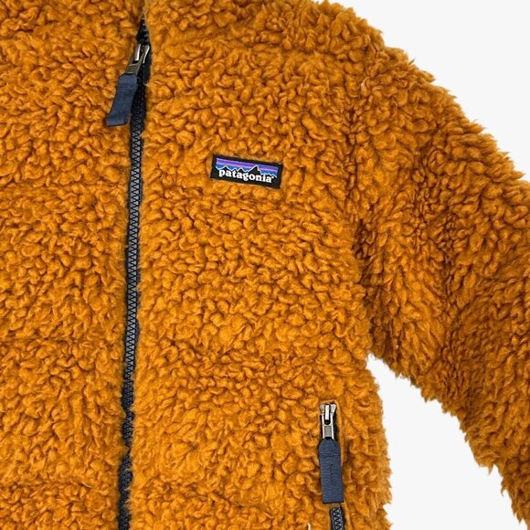 Patagonia Baby Hi Loft Parka Size 3T Brown Deep Pile Full Zip Hooded Teddy Bear - Picture 2 of 12